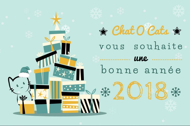 Chat O Cats vous souhaite une bonne année 2018 !