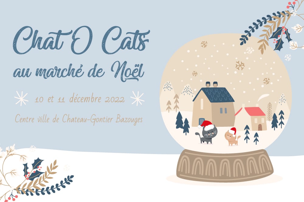 Chat O Cats au marché de Noël de Château-Gontier 2022 !