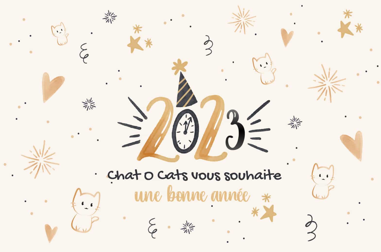 Chat O Cats vous souhaite une bonne année 2023 !