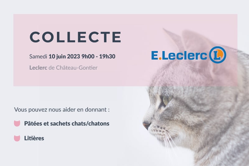 Collecte le 10 juin 2023 au Leclerc de Château-Gontier