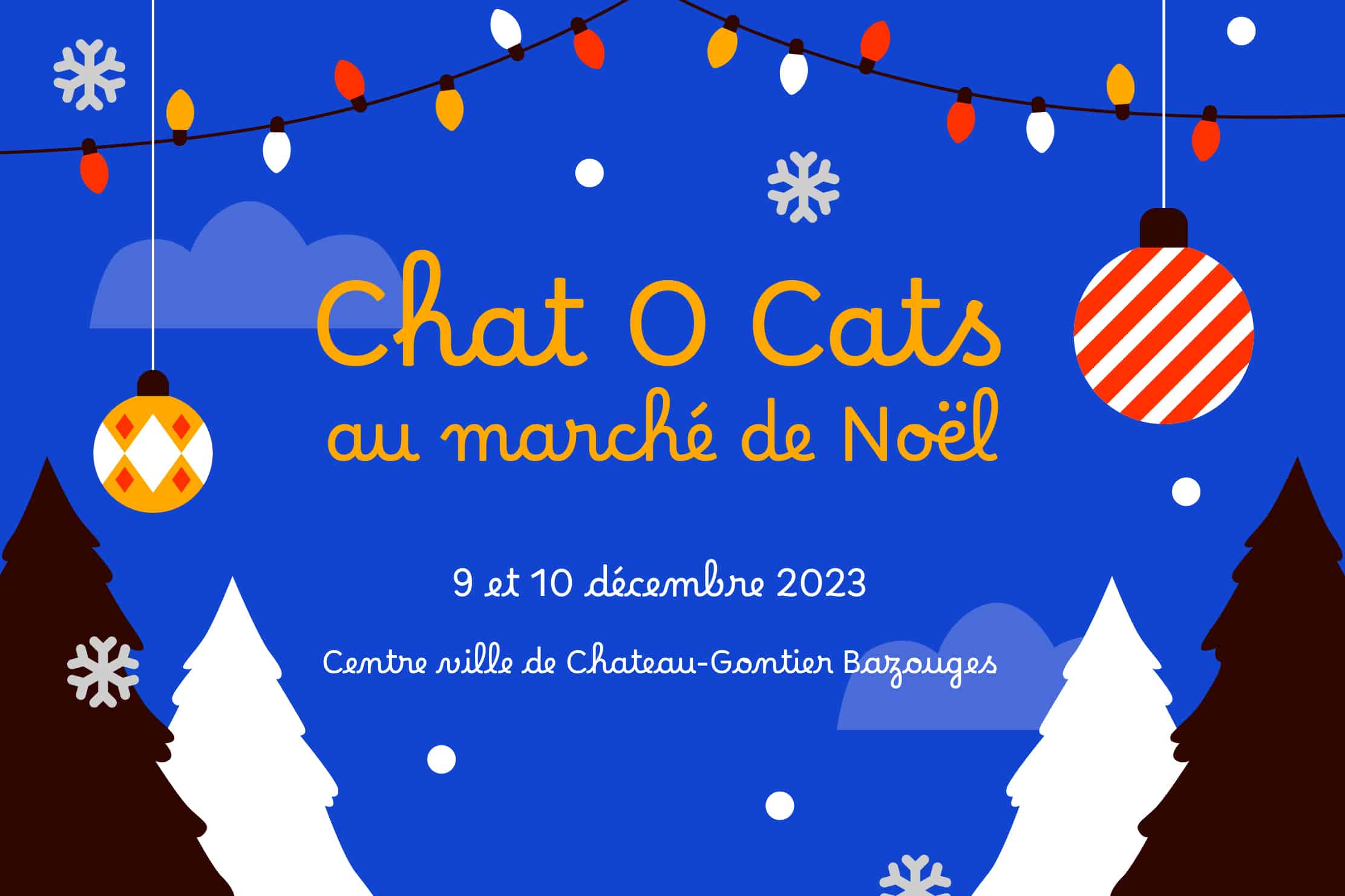 Chat O Cats au marché de Noël de Château-Gontier 2023!