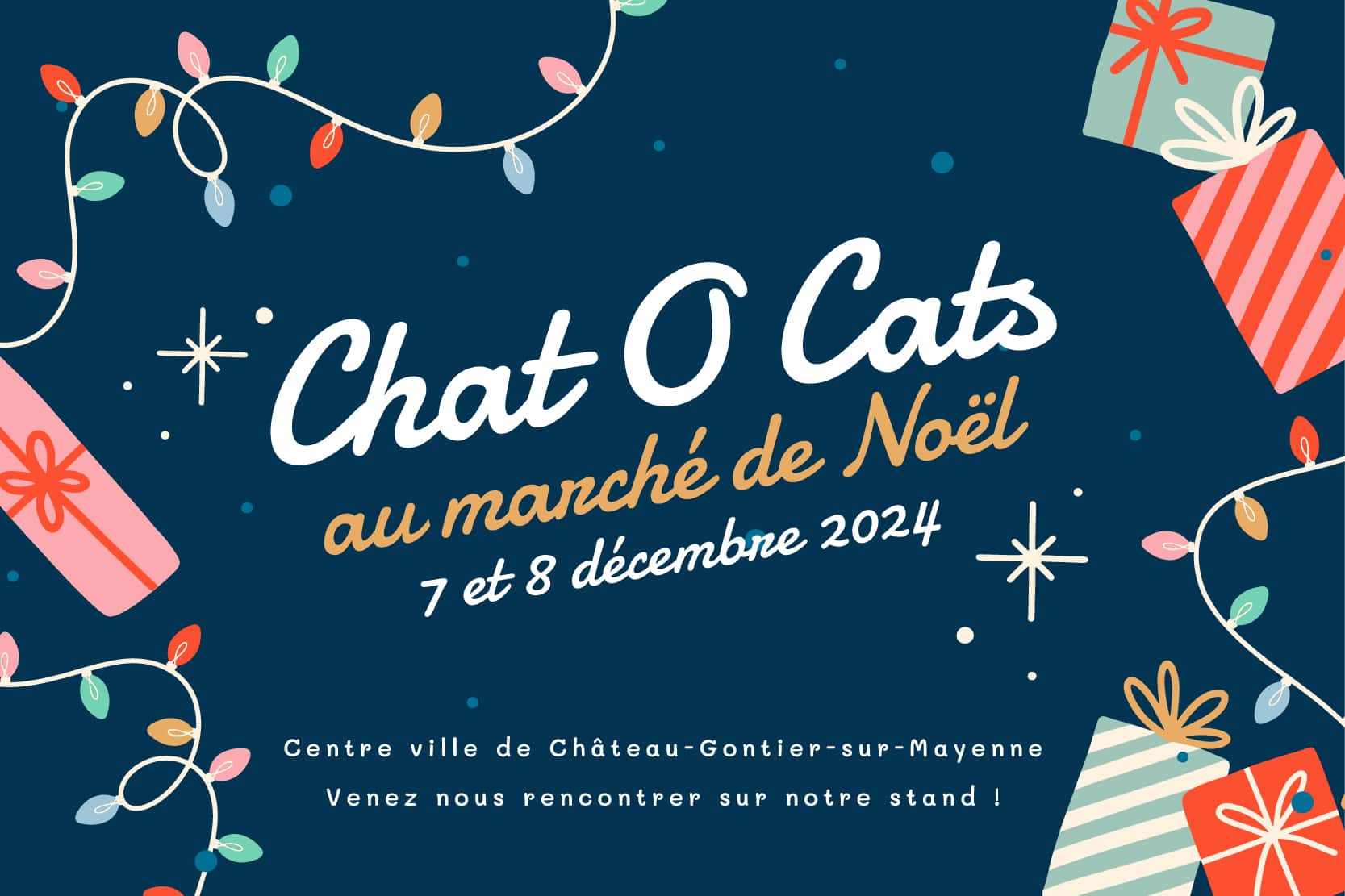 Chat O Cats au marché de Noël de Château-Gontier 2024 !