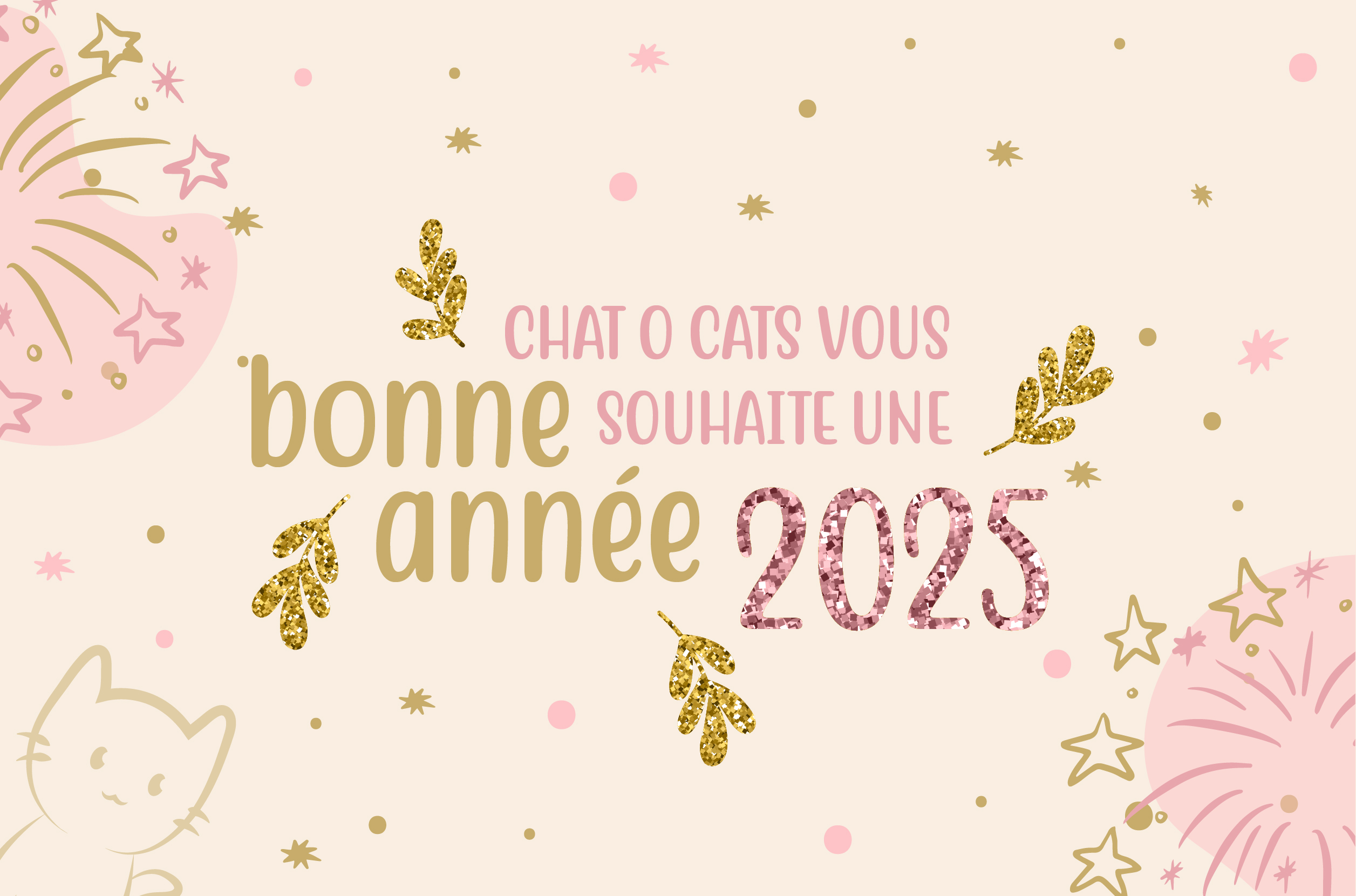 Chat O Cats vous souhaite une bonne année 2025 !