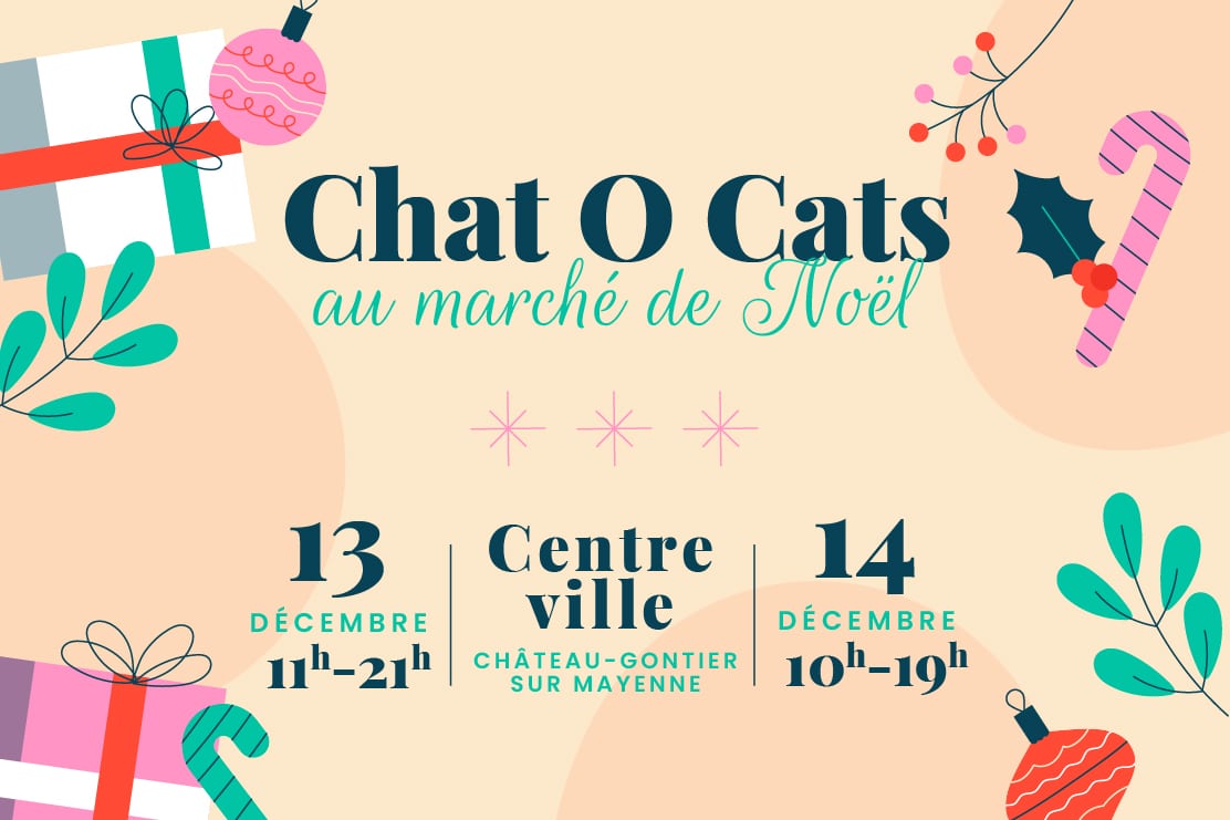 Chat O Cats au marché de Noël de Château-Gontier 2025 !