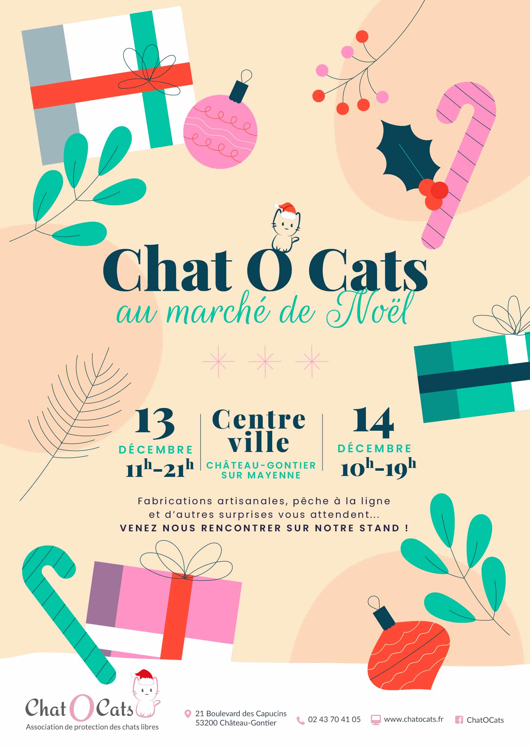 Chat O Cats au marché de Noël de Château-Gontier 2025 !